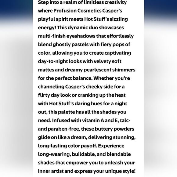 Profusion Cosmetics X Casper & Hot Stuff 24-Shade Palette - Picture 10 of 11